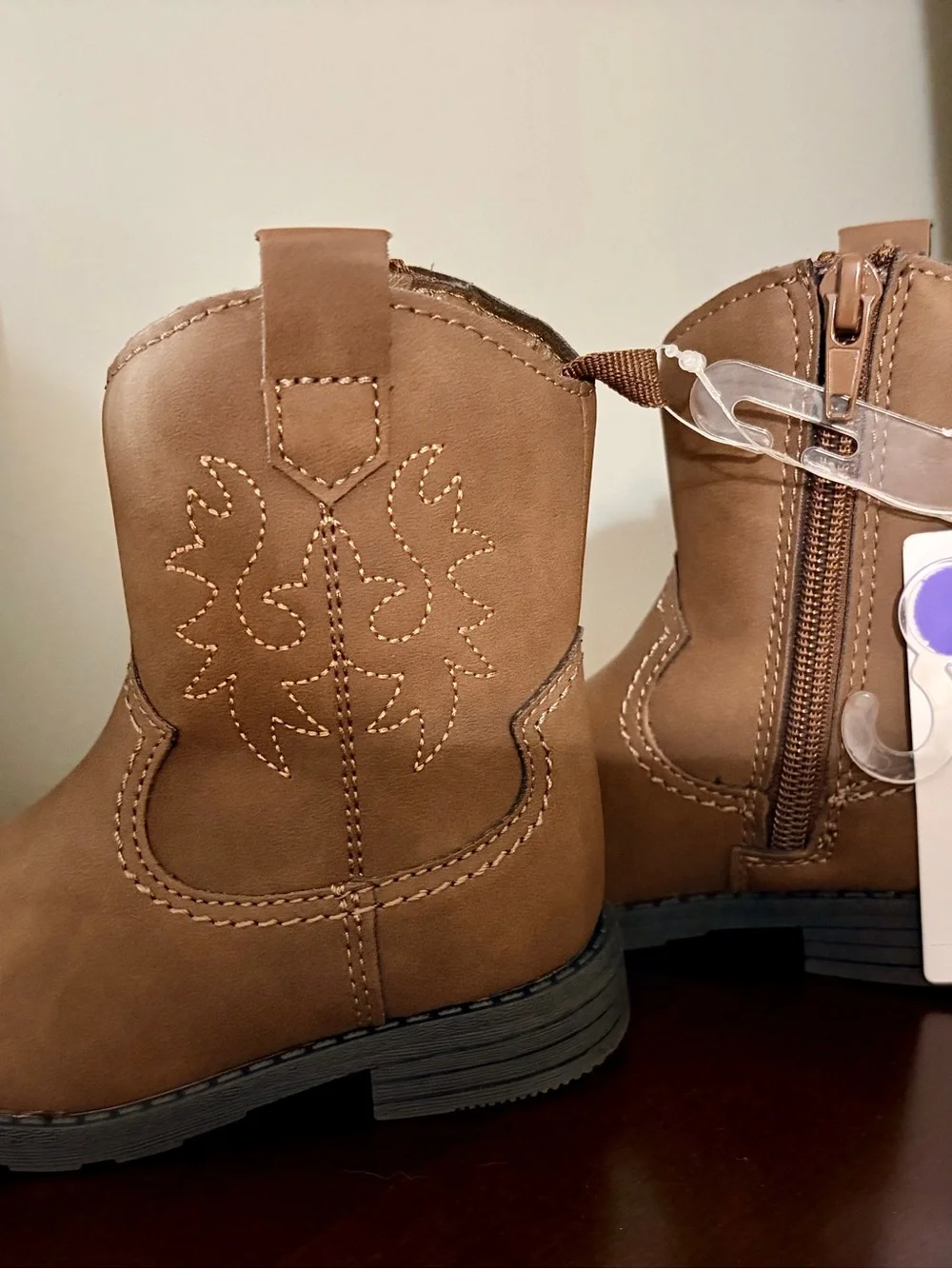 Carter's toddler girl Brown Western Boots sz 6 NWT